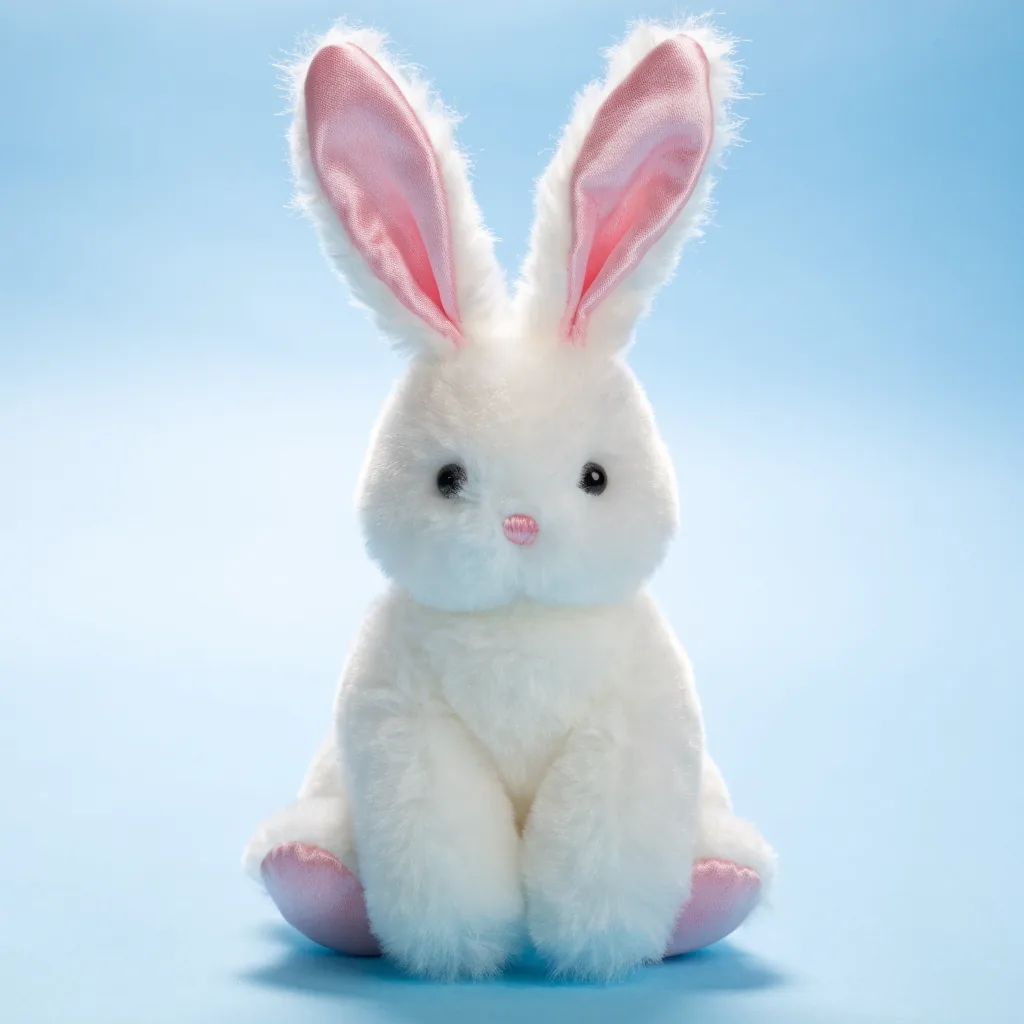 Boneka kelinci putih bertelinga panjang
